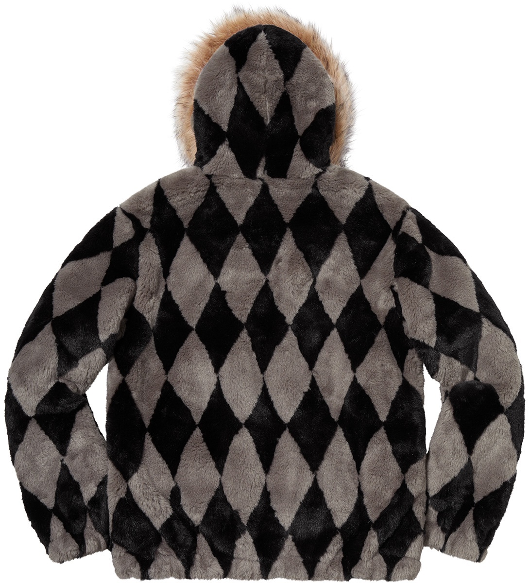 Diamond Faux Fur Jacket view 8